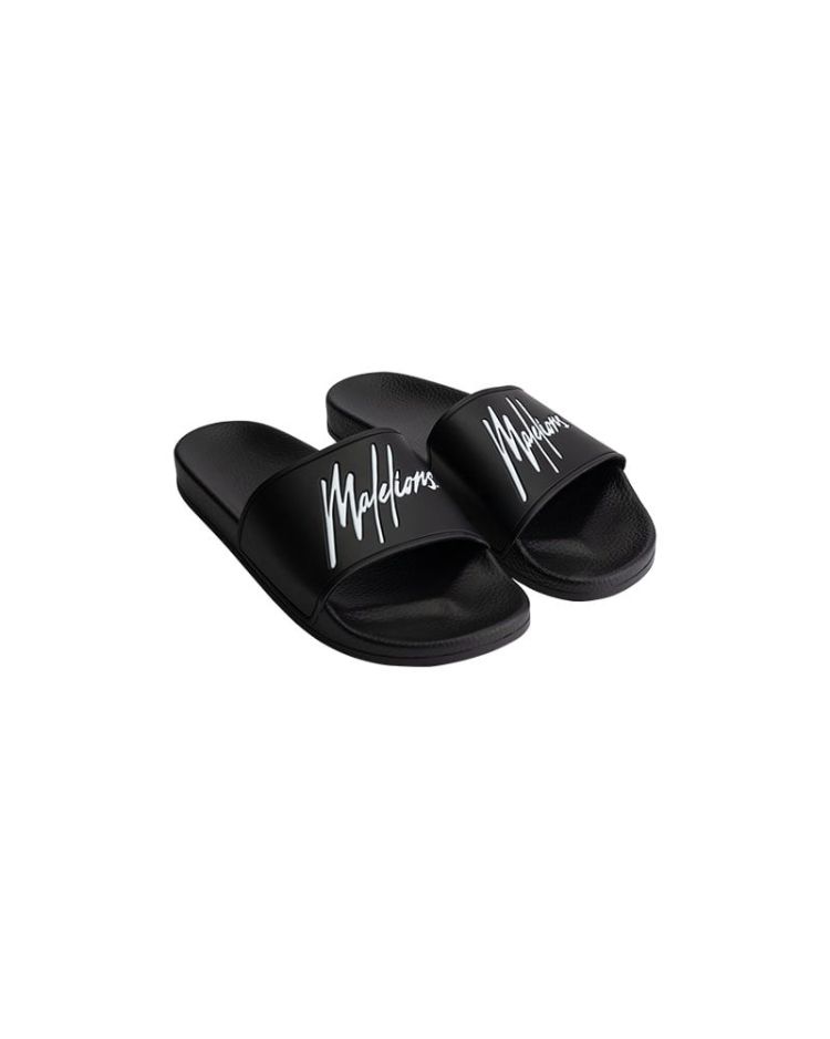 Malelions Slippers Zwart/Wit