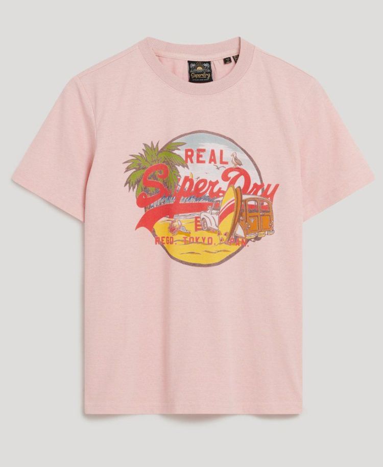 Superdry T-shirt Roze