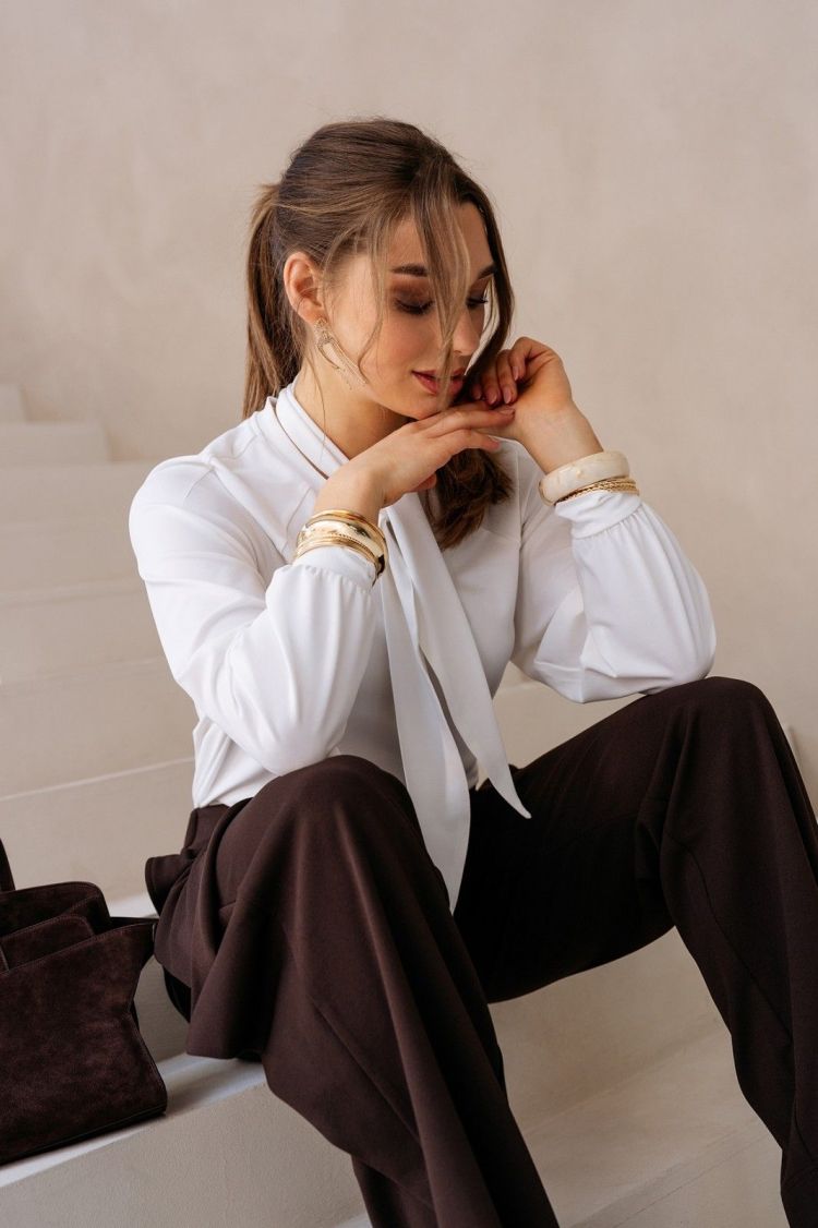 &Co Woman Broek Bruin dames (GABRIELLA PANTS - PA456.ED-CHOCO) - GL Sport (Sluis)