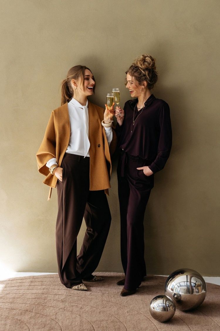&Co Woman Broek Bordeaux dames (GRACE PANTS - PA409.LP-DEEPPLUM) - GL Sport (Sluis)