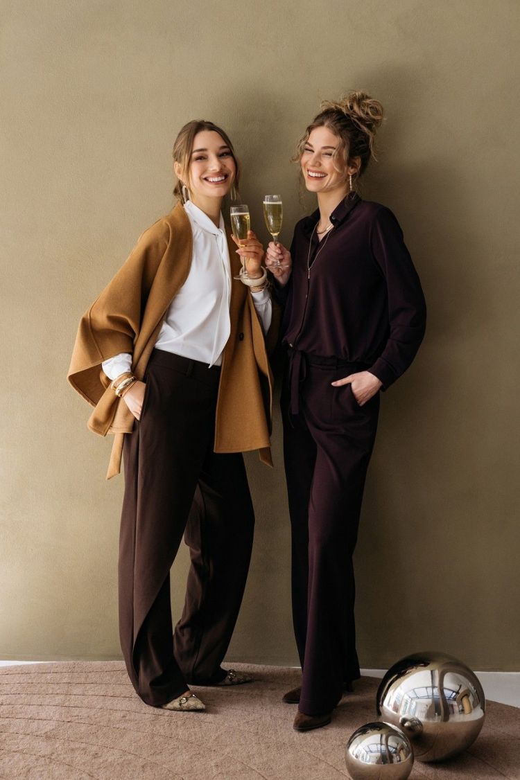 &Co Woman Broek Bordeaux dames (GRACE PANTS - PA409.LP-DEEPPLUM) - GL Sport (Sluis)