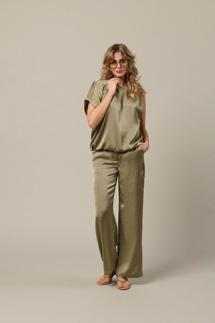 &Co Woman Broek Kaki dames (KIRSTEN PANTS - PA436.KN.KHAKI) - GL Sport (Sluis)