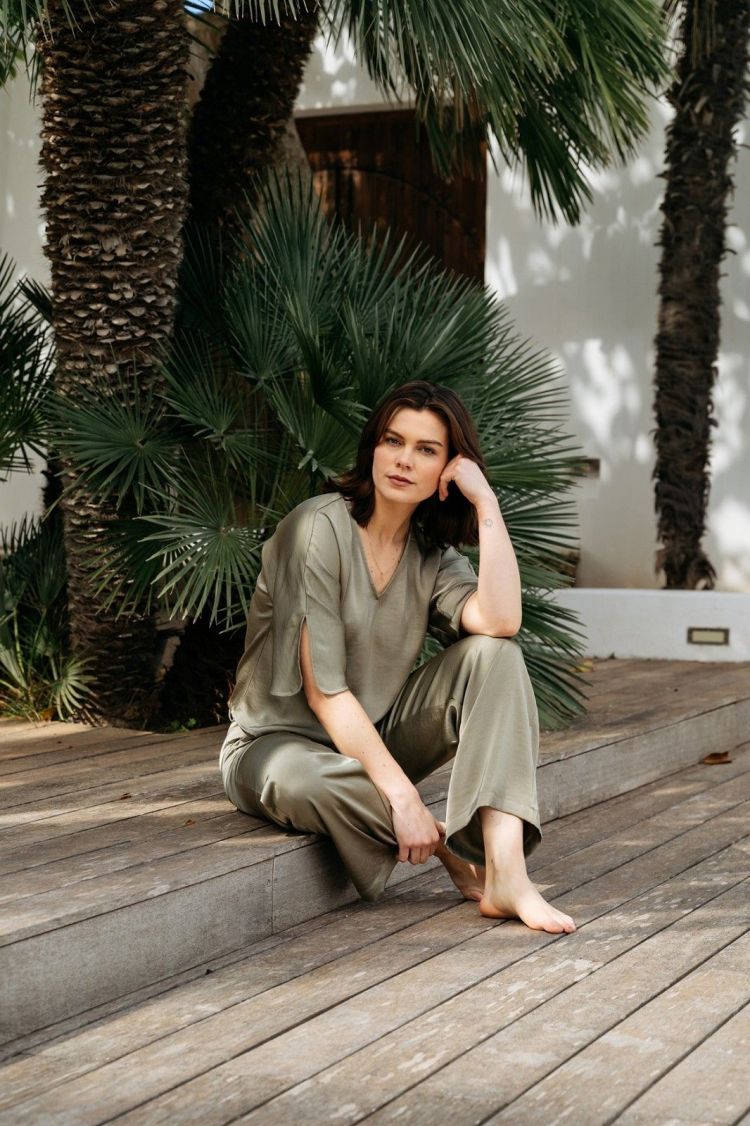 &Co Woman Broek Kaki dames (KIRSTEN PANTS - PA436.KN.KHAKI) - GL Sport (Sluis)