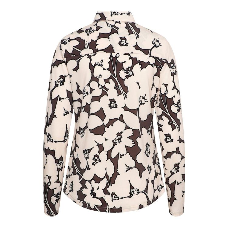&Co Woman Blouse Bruin dames (LOTTE BIG FLOWER BLOUSE - BL390.CHOCOLATE) - GL Sport (Sluis)