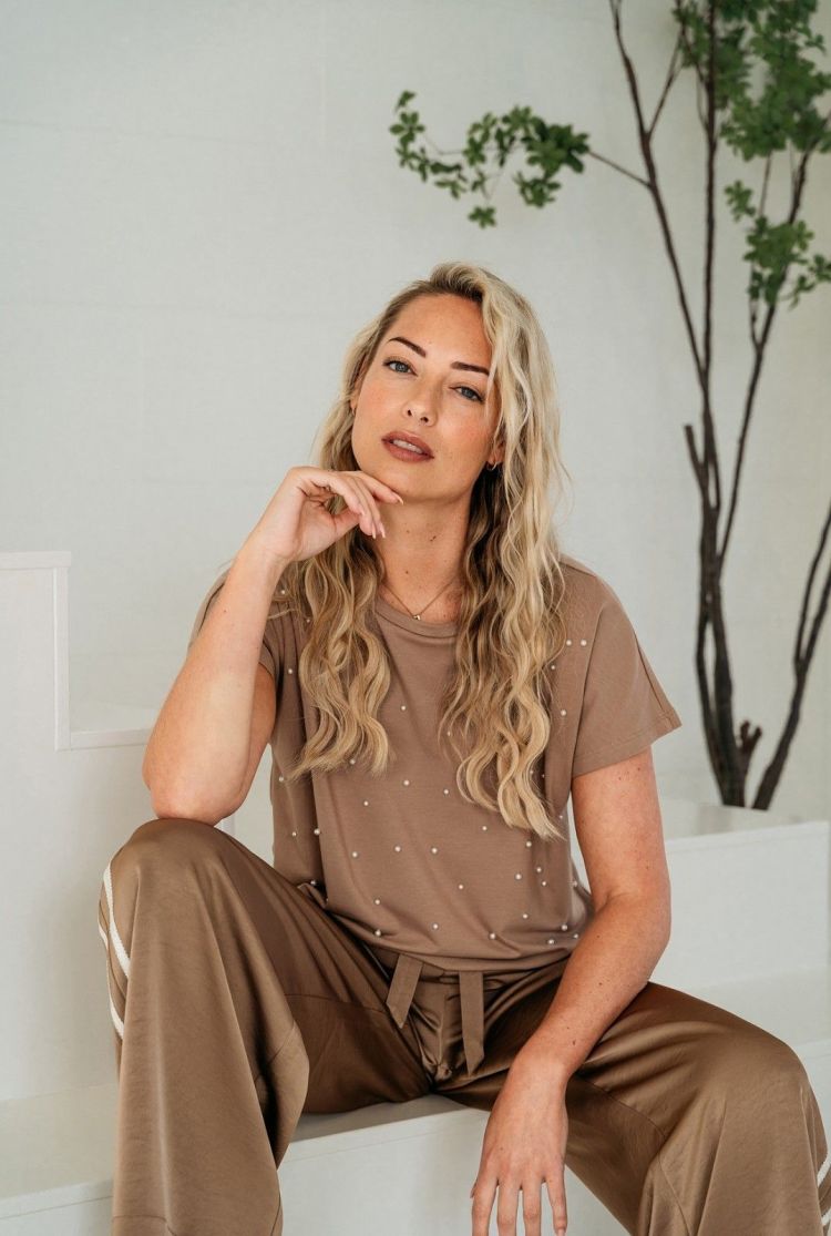 &Co Woman Broek Taupe dames (NEOMI PANTS - PA407.ET.TAUPE) - GL Sport (Sluis)