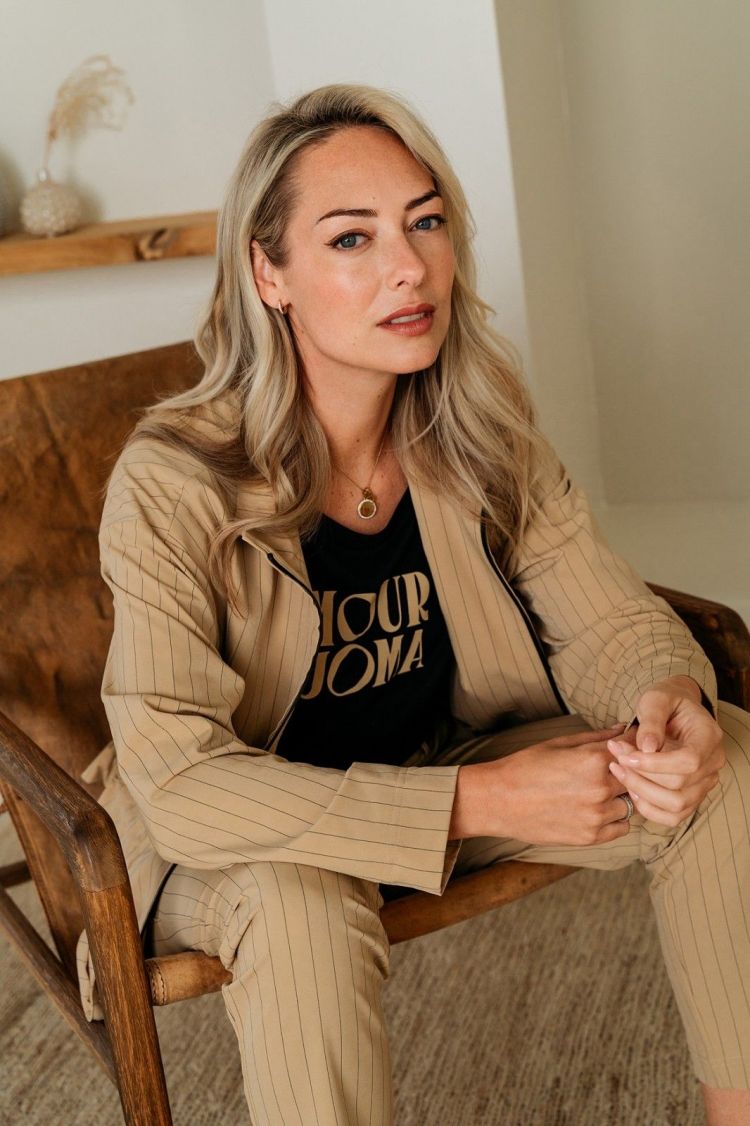 &Co Woman Jack Beige dames (PAIVA STRIPE TRAVEL JACKET - JA156.ZS.SUNSET) - GL Sport (Sluis)