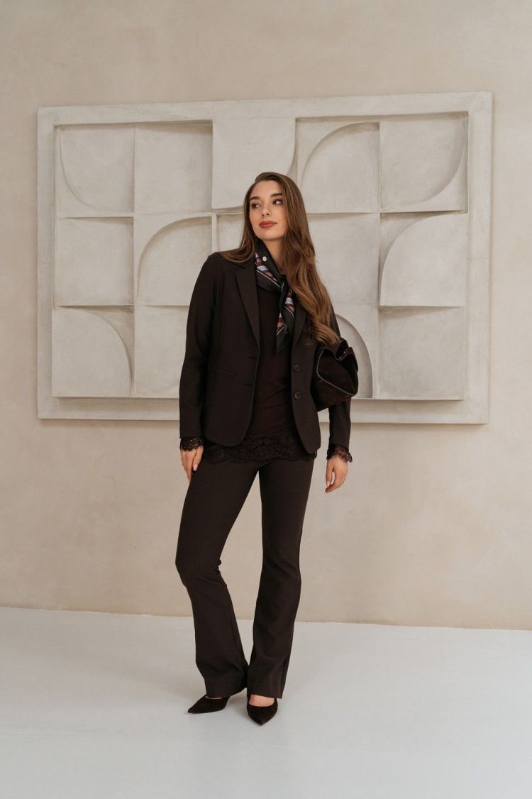 &Co Woman Broek Bruin dames (PENELOPE HEAVY TRAVEL PANTS - PA462.ED-DARKCHOCO) - GL Sport (Sluis)