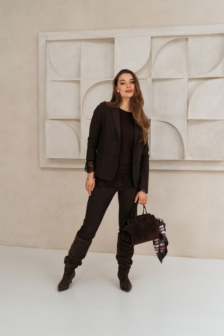 &Co Woman Broek Bruin dames (PENELOPE HEAVY TRAVEL PANTS - PA462.ED-DARKCHOCO) - GL Sport (Sluis)