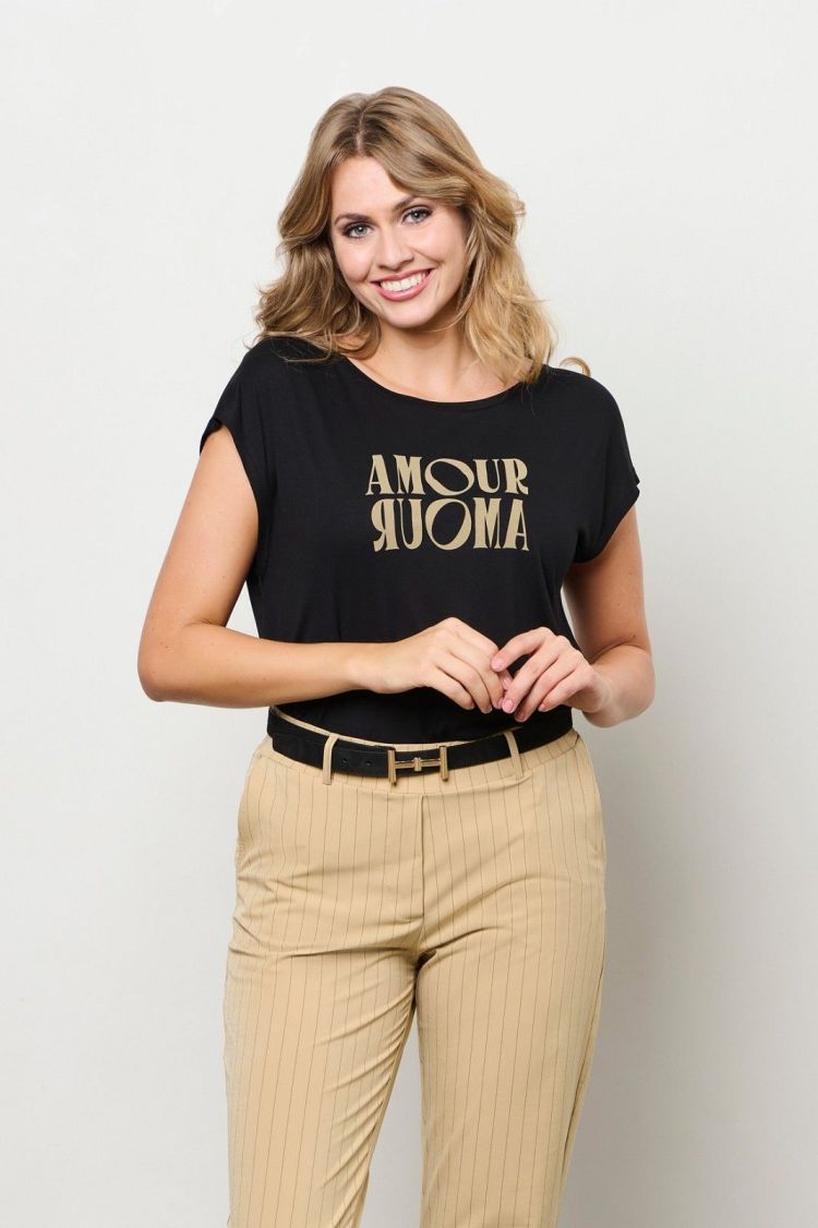 &Co Woman Broek Beige dames (ROSIE STRIPE TAVEL PANTS - PA420.ZS.SUNSET) - GL Sport (Sluis)