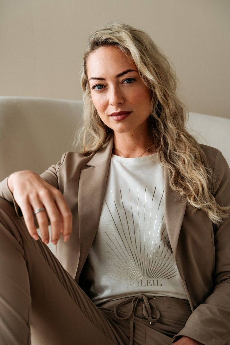 &Co Woman Top Beige dames (SOLEIL TOP - TS138.M.BEIGE) - GL Sport (Sluis)