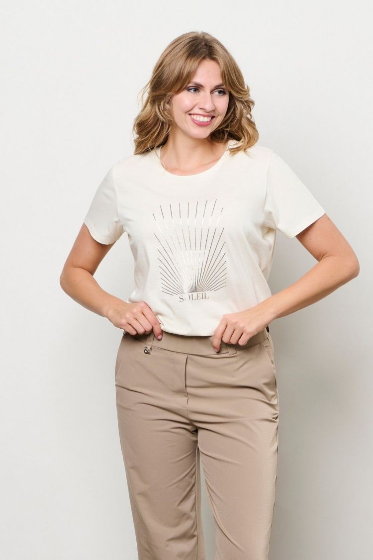 &Co Woman Top Beige dames (SOLEIL TOP - TS138.M.BEIGE) - GL Sport (Sluis)