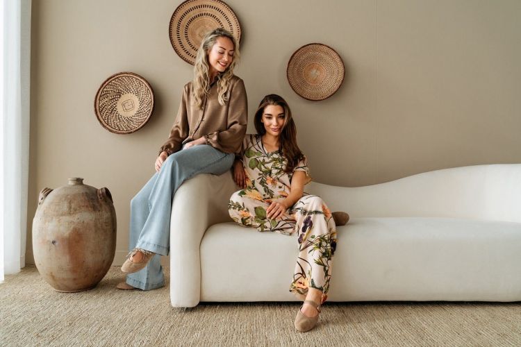 &Co Woman Blouse Taupe dames (WENDELIEN BLOUSE - BL407.ET.TAUPE) - GL Sport (Sluis)