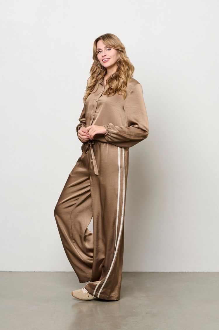 &Co Woman Blouse Taupe dames (WENDELIEN BLOUSE - BL407.ET.TAUPE) - GL Sport (Sluis)