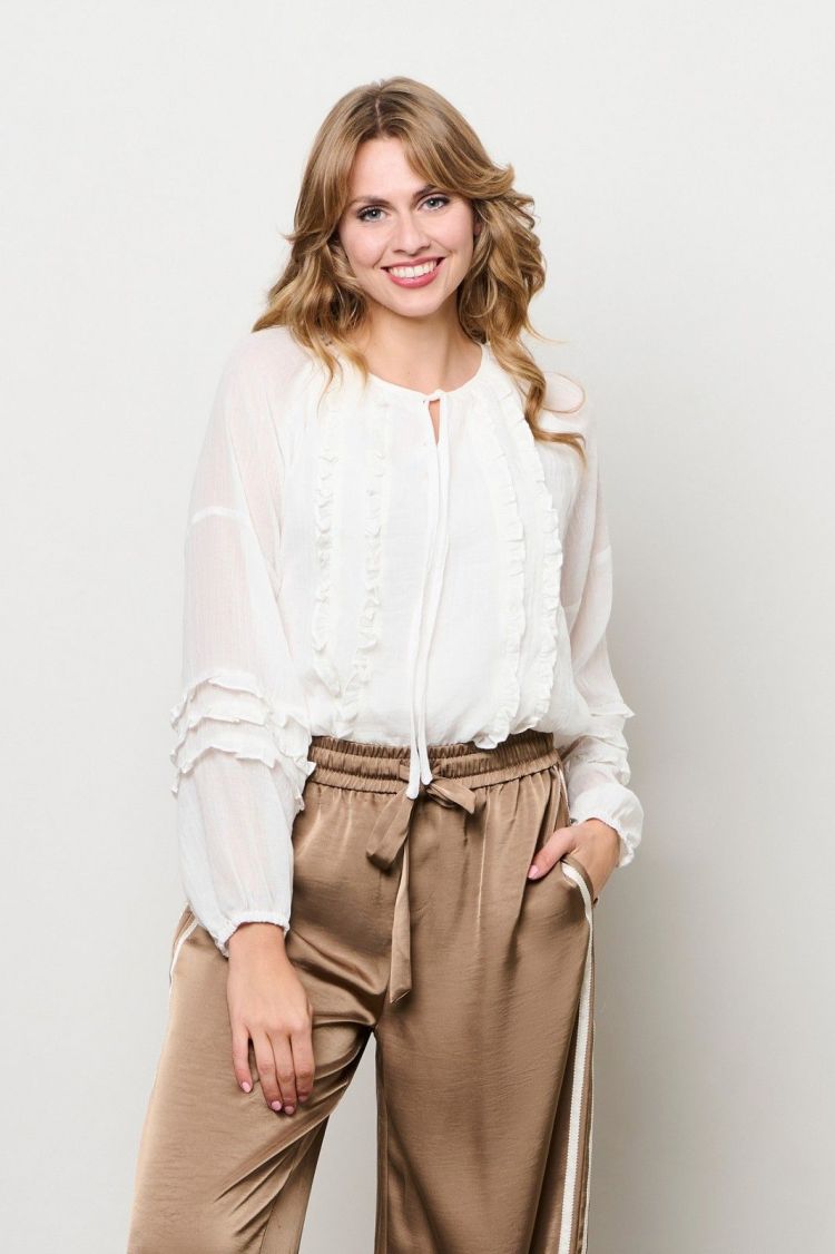 &Co Woman Blouse Off-white dames (WILLEKE BLOUSE - BL424.H.OFFWHITE) - GL Sport (Sluis)