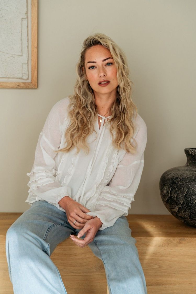 &Co Woman Blouse Off-white dames (WILLEKE BLOUSE - BL424.H.OFFWHITE) - GL Sport (Sluis)