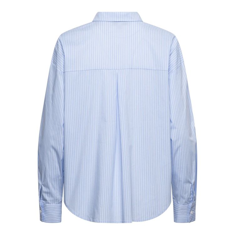 &Co Woman Blouse Blauw dames (WONNE BLOUSE - BL446.BC-CHAMBRAYMULTI) - GL Sport (Sluis)