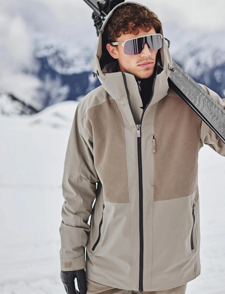 8848 Altitude Ski-jas Beige heren (ANDREW CORD SKI JACKET - 4303.BEIGE) - GL Sport (Sluis)