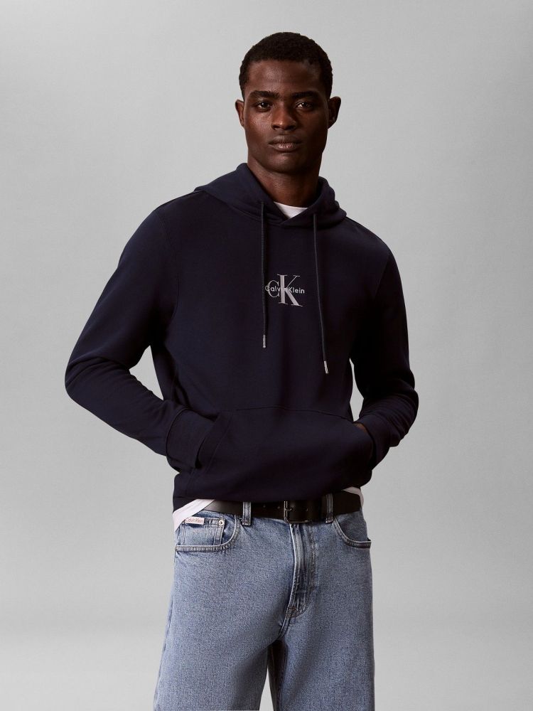 Calvin Klein Hoodie Blauw heren (CL LS 350TERRY MICRO MONOLOGO HOODIE - LV04RG279G.CEF) - GL Sport (Sluis)