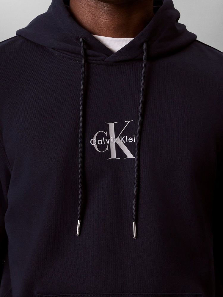 Calvin Klein Hoodie Blauw heren (CL LS 350TERRY MICRO MONOLOGO HOODIE - LV04RG279G.CEF) - GL Sport (Sluis)
