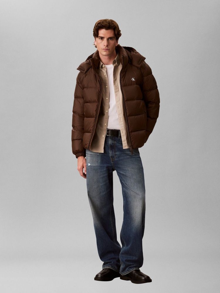 Calvin Klein Jas Bruin heren (DOWN PUFFER JACKET - LV04RG515G.WFM) - GL Sport (Sluis)