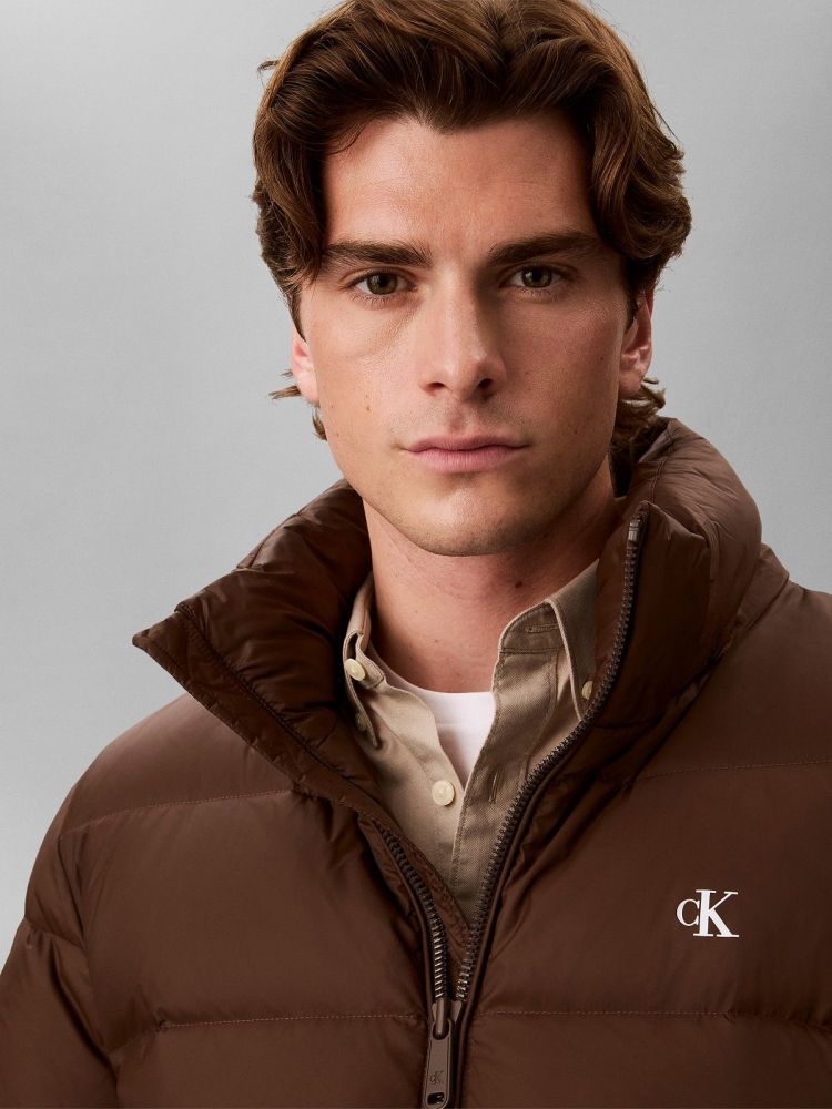 Calvin Klein Jas Bruin heren (DOWN PUFFER JACKET - LV04RG515G.WFM) - GL Sport (Sluis)