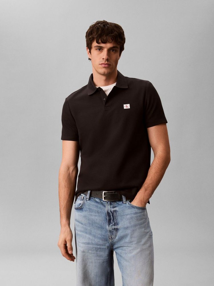 Calvin Klein Polo Antraciet heren (SS MICRO WAFFLE CLASSIC POLO - LV04RG217G.UB1) - GL Sport (Sluis)