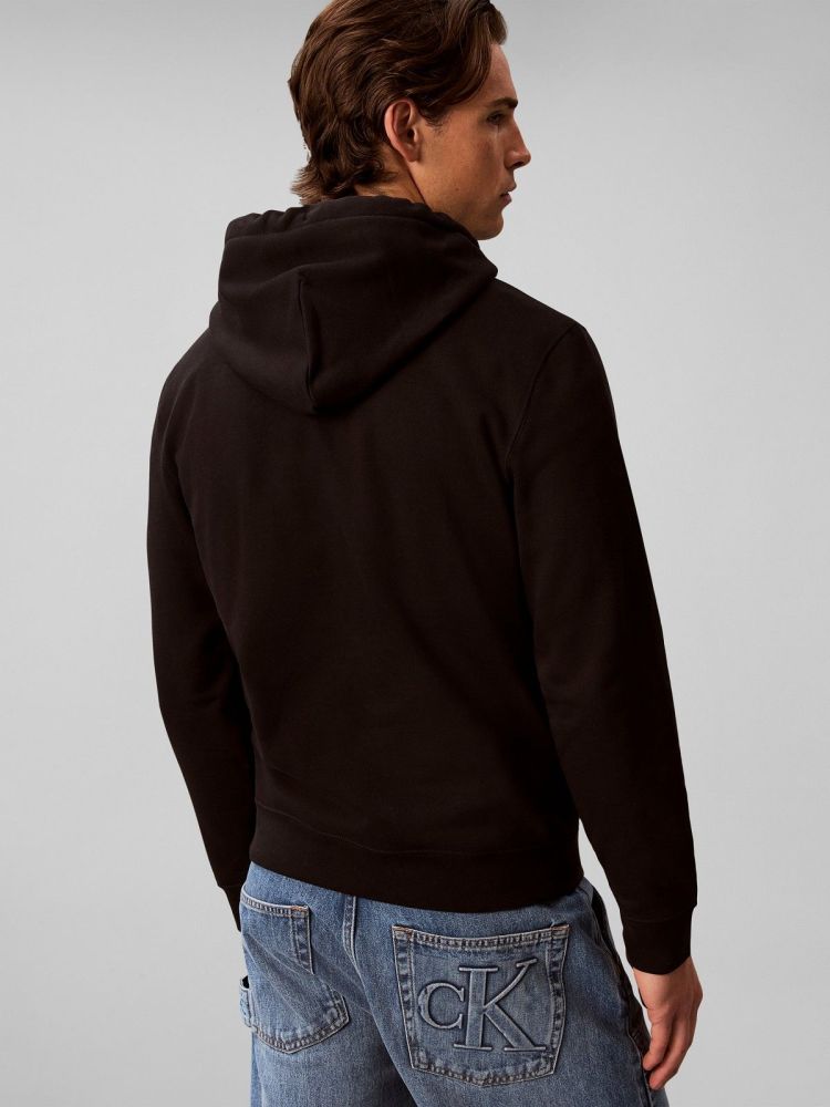 Calvin Klein Hoodie Zwart heren (LS 350FLEECE EU VARSITY SERIF HOODIE - LV04RH238G.UB1) - GL Sport (Sluis)