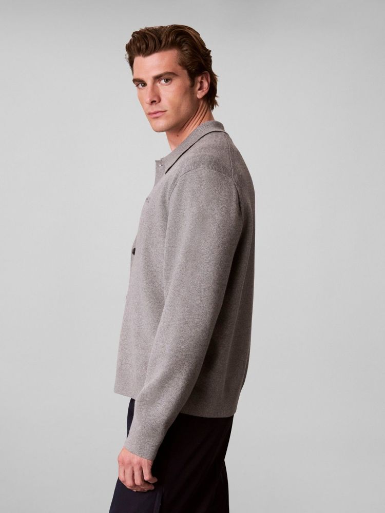 Calvin Klein Polo Grijs heren (LS CK TECH KNIT POLO - LV04LH318G.P7E) - GL Sport (Sluis)