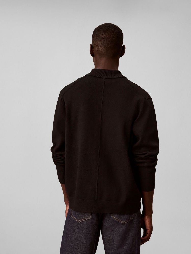 Calvin Klein Polo Zwart heren (LS CK TECH KNIT POLO - LV04LH318G.UB1) - GL Sport (Sluis)