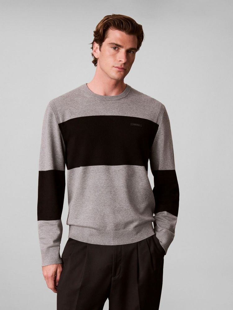 Calvin Klein Pull Grijs heren (LS CK TECH KNIT SADD - LV04LH308G.P7E) - GL Sport (Sluis)