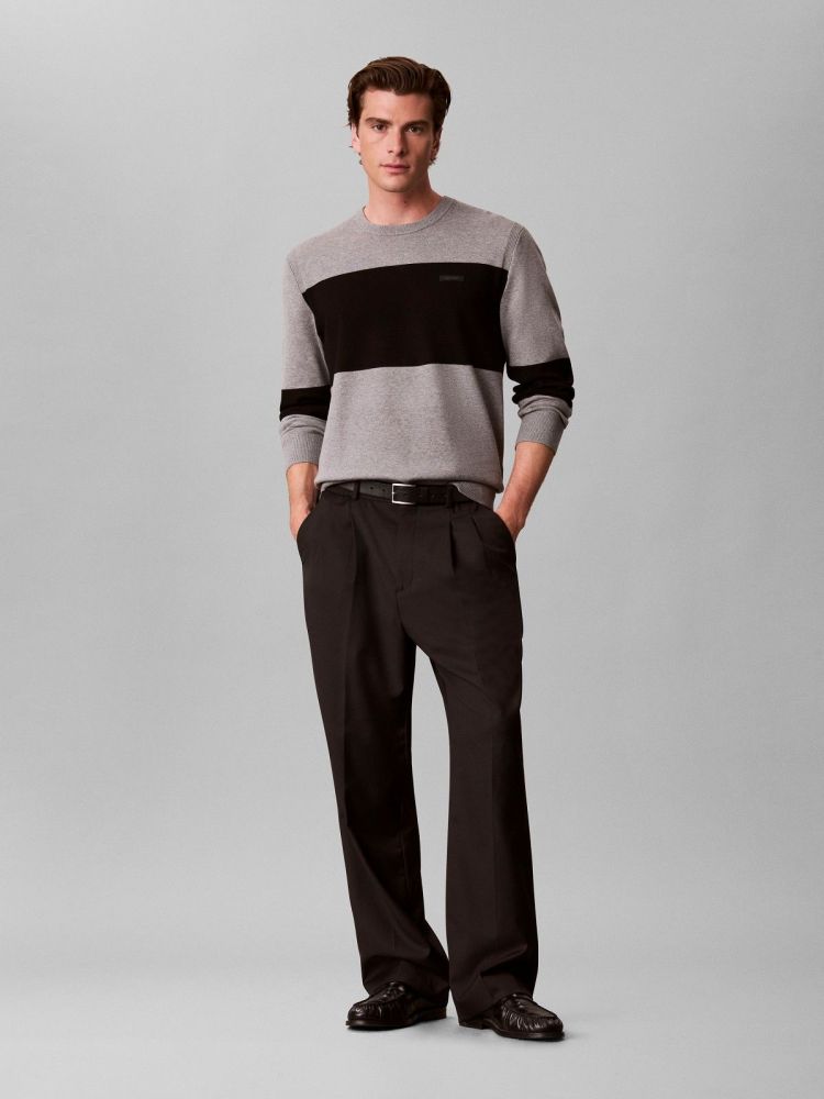 Calvin Klein Pull Grijs heren (LS CK TECH KNIT SADD - LV04LH308G.P7E) - GL Sport (Sluis)