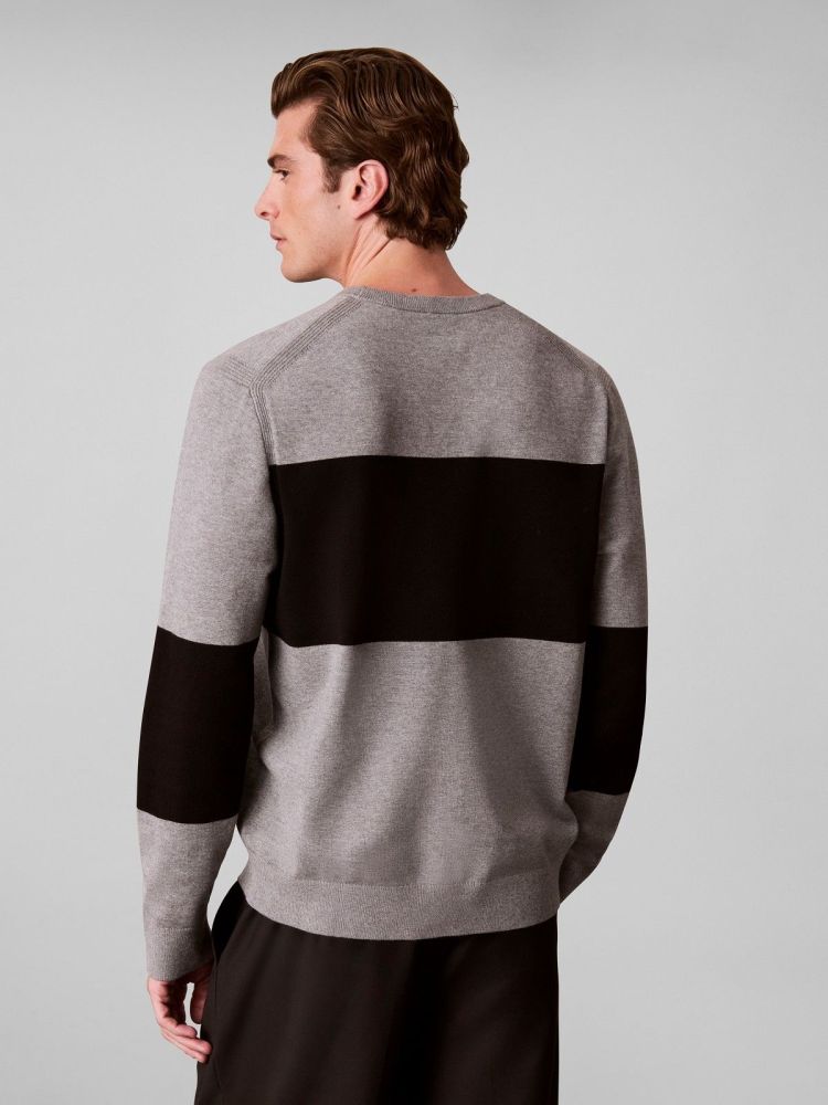 Calvin Klein Pull Grijs heren (LS CK TECH KNIT SADD - LV04LH308G.P7E) - GL Sport (Sluis)