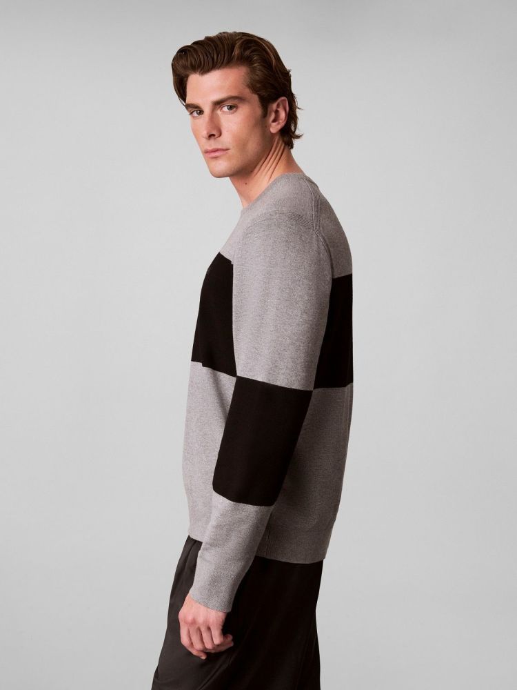 Calvin Klein Pull Grijs heren (LS CK TECH KNIT SADD - LV04LH308G.P7E) - GL Sport (Sluis)