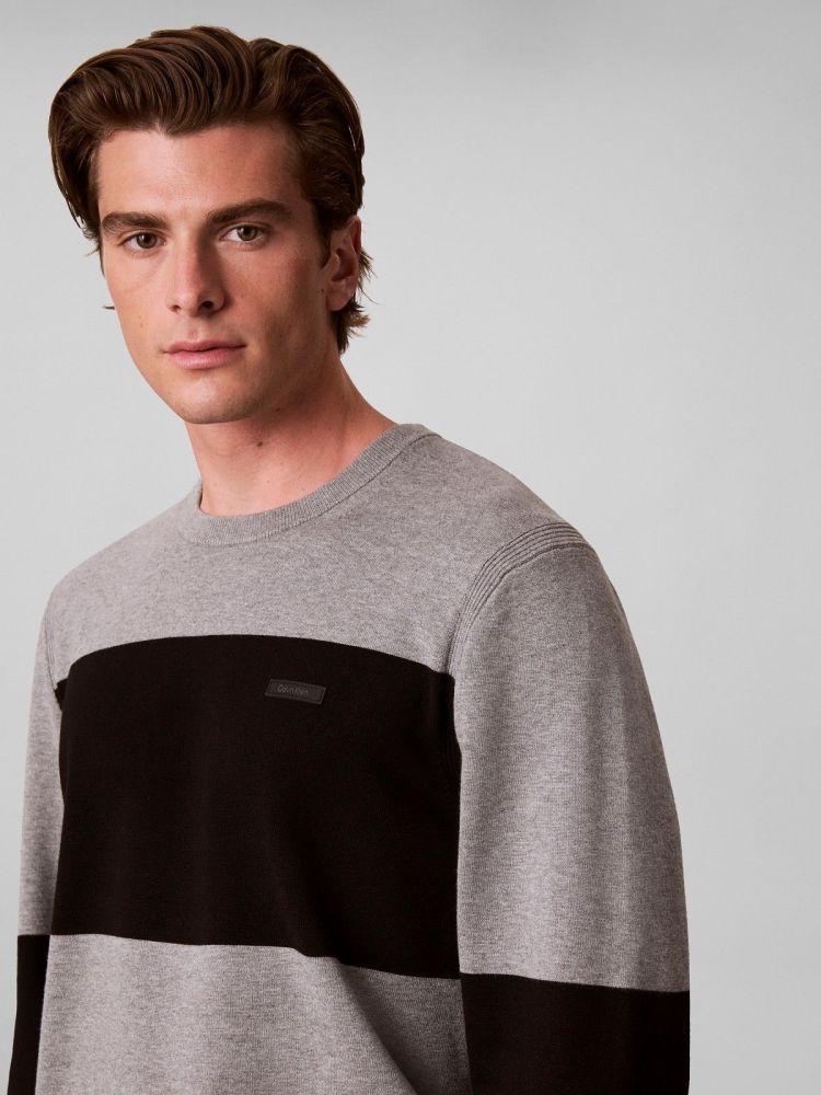 Calvin Klein Pull Grijs heren (LS CK TECH KNIT SADD - LV04LH308G.P7E) - GL Sport (Sluis)