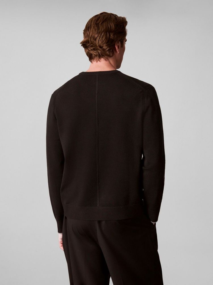 Calvin Klein Pull Zwart heren (LS CK TECH KNIT TIPP - LV04LH307G.UB1) - GL Sport (Sluis)
