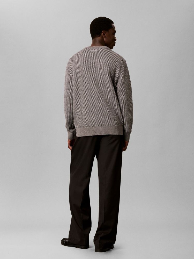 Calvin Klein Pull Beige heren (LS COTTON WOOL DOTTE - LV04LH310G.P7E) - GL Sport (Sluis)