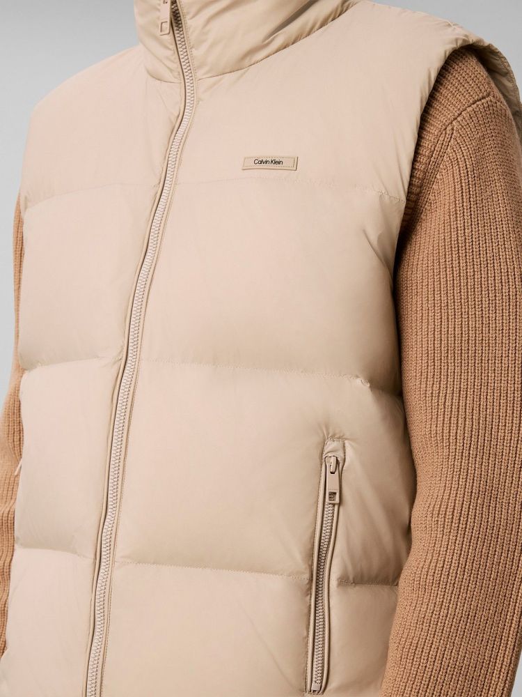 Calvin Klein Bodywarmer Beige heren (MDWT NYLON DOWN PUFF - LV04LH504G.PED) - GL Sport (Sluis)