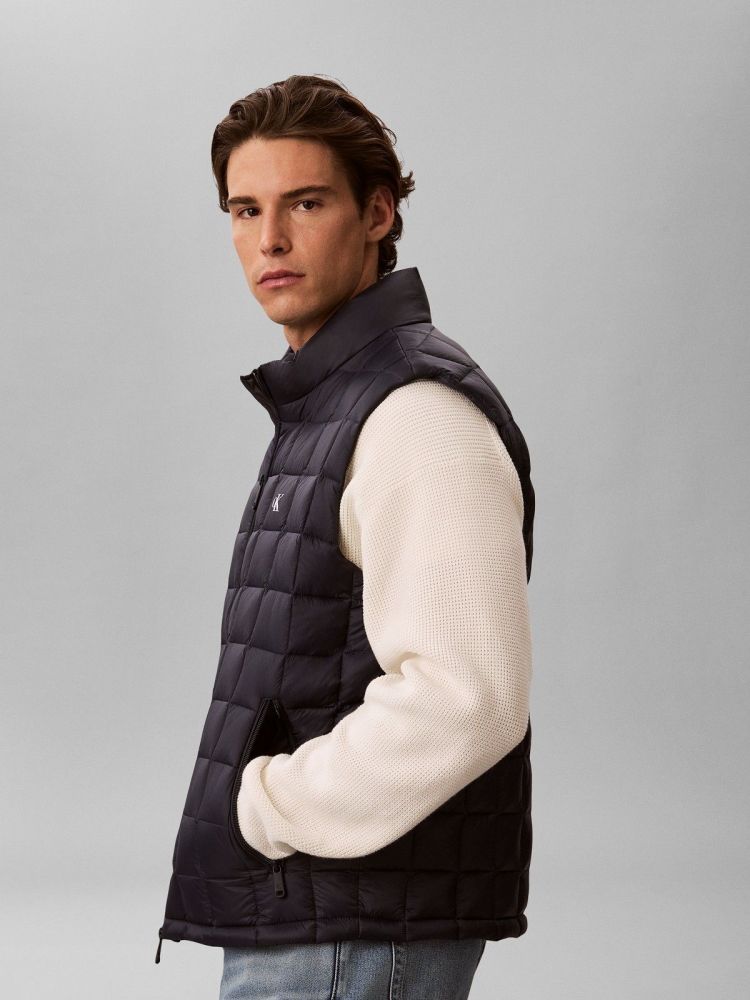 Calvin Klein Bodywarmer Blauw heren (SLEEVELESS QUILTED PUFFER - LV04RG507G.CEF) - GL Sport (Sluis)