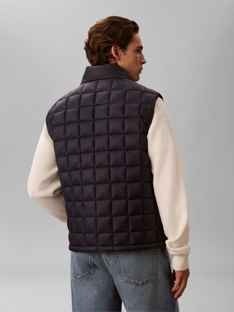 Calvin Klein Bodywarmer Blauw heren (SLEEVELESS QUILTED PUFFER - LV04RG507G.CEF) - GL Sport (Sluis)