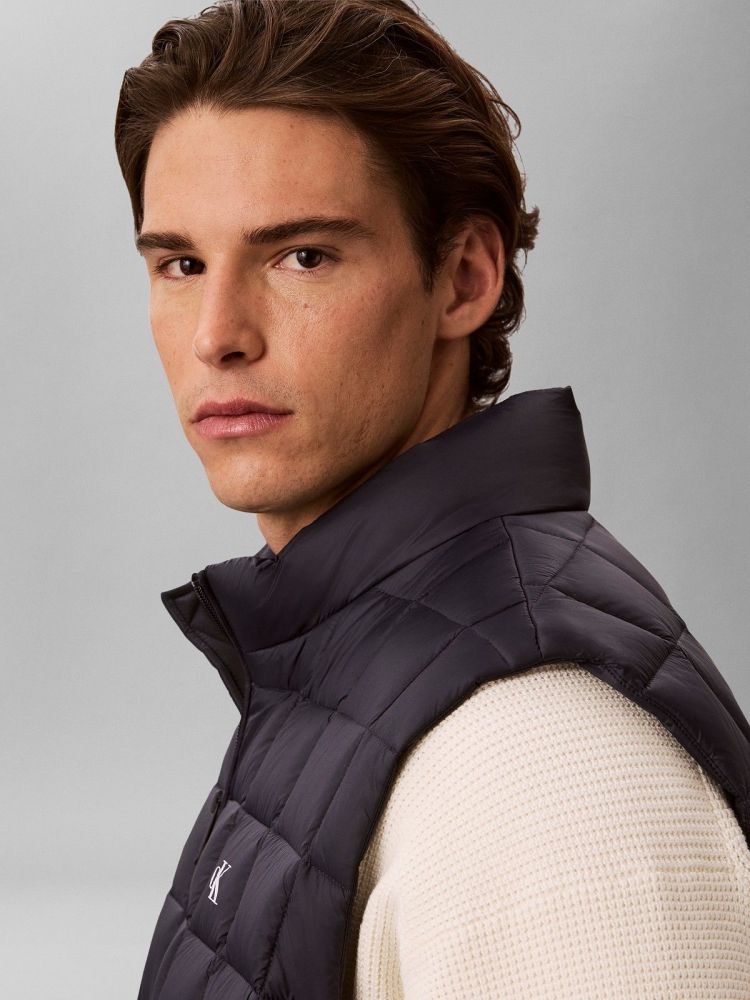 Calvin Klein Bodywarmer Blauw heren (SLEEVELESS QUILTED PUFFER - LV04RG507G.CEF) - GL Sport (Sluis)