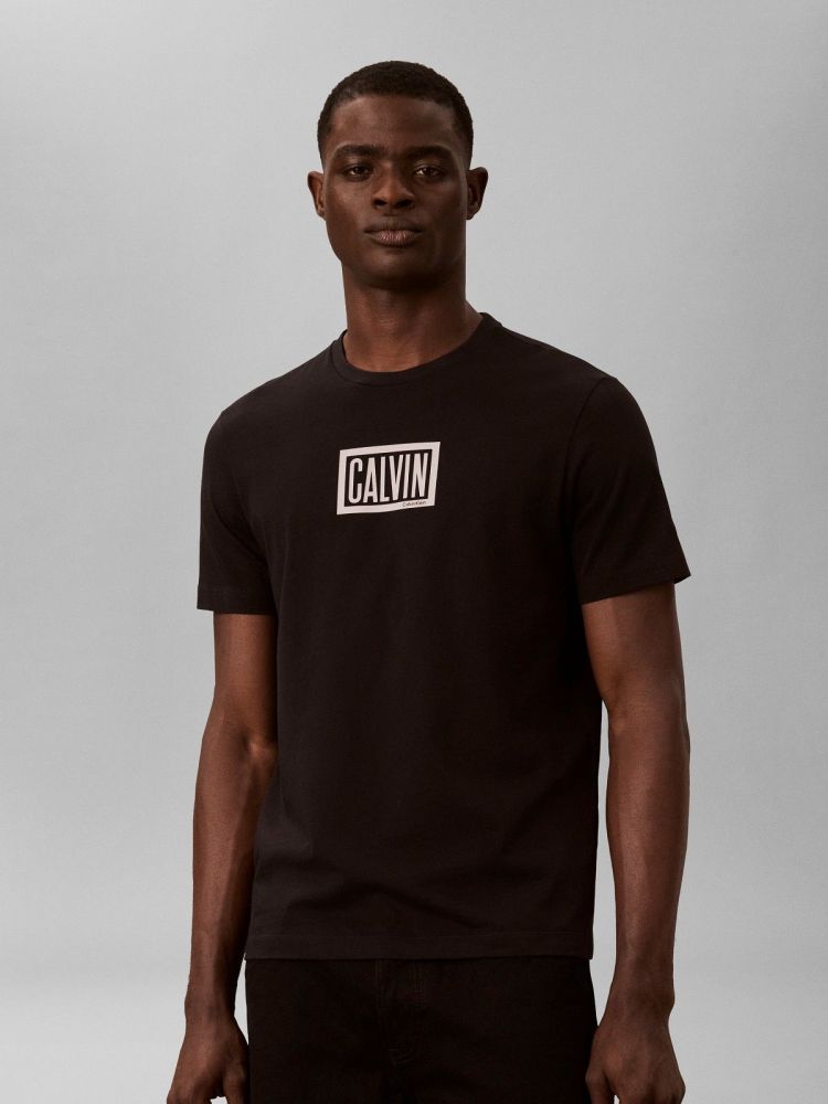Calvin Klein T-shirt Zwart heren (SS 30S EU BOXED CALVIN GRAPHIC T-SHIRT - LV04RH818G.UB1) - GL Sport (Sluis)