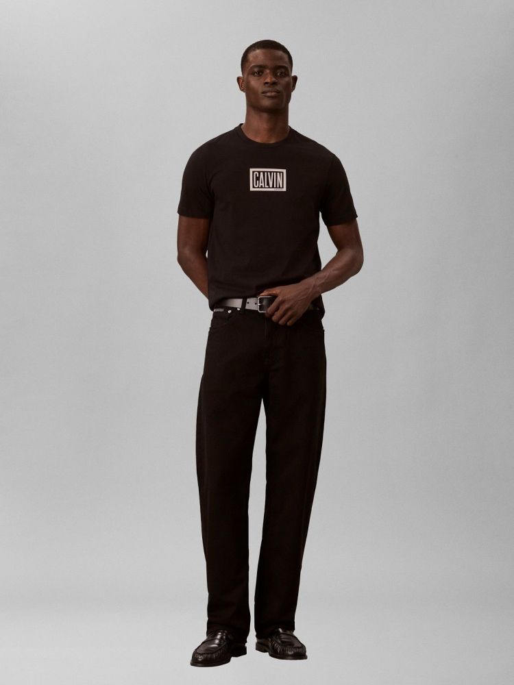 Calvin Klein T-shirt Zwart heren (SS 30S EU BOXED CALVIN GRAPHIC T-SHIRT - LV04RH818G.UB1) - GL Sport (Sluis)