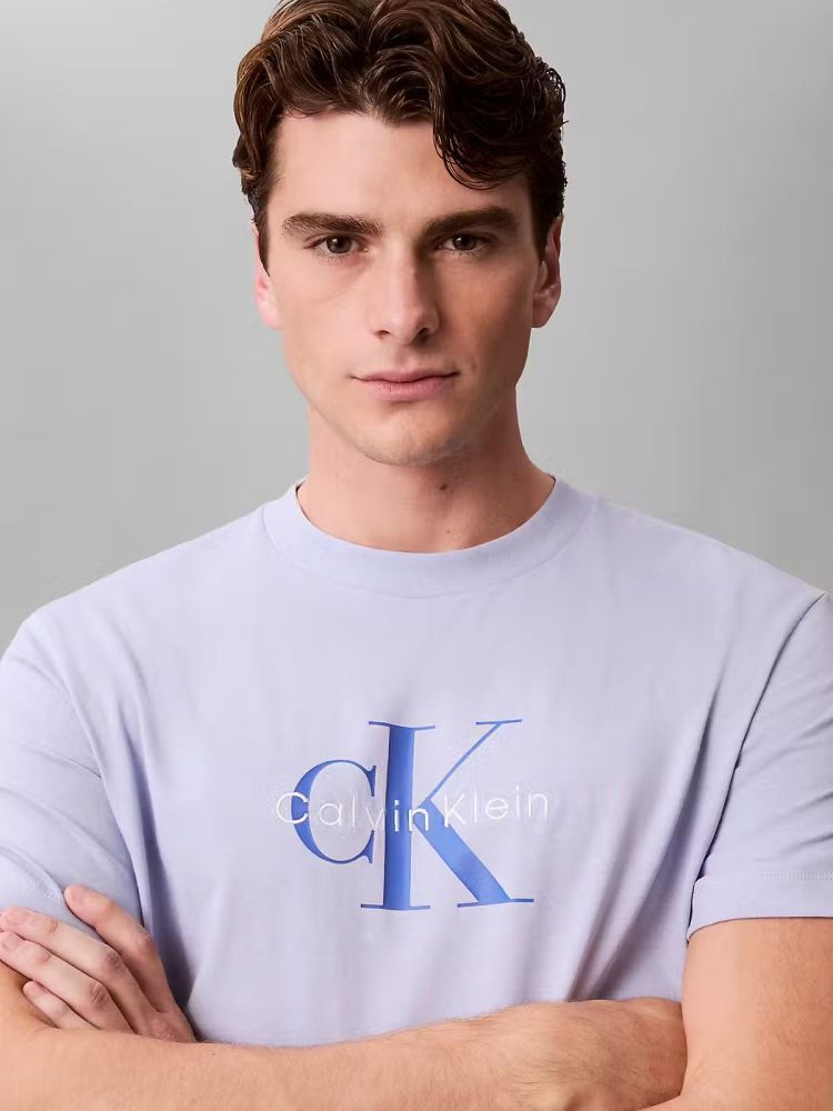Calvin Klein T-shirt Lila heren (SS HERO MONOLOGO TEE - LV04RB862G.TKF) - GL Sport (Sluis)
