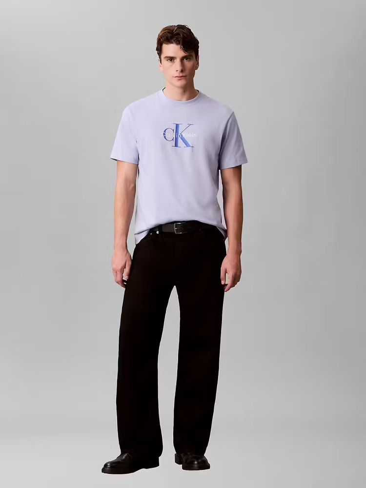 Calvin Klein T-shirt Lila heren (SS HERO MONOLOGO TEE - LV04RB862G.TKF) - GL Sport (Sluis)