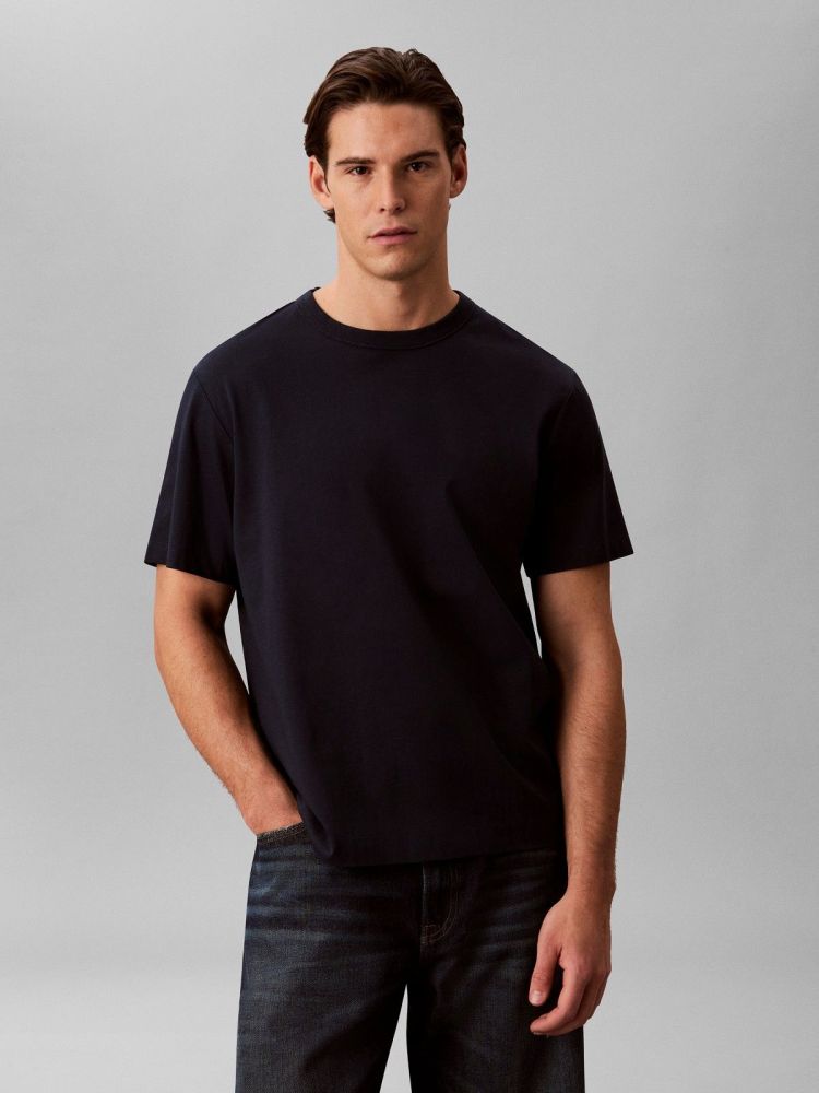 Calvin Klein T-shirt Blauw heren (SS LINEN BLEND CREW NECK - LV04LG206G.CEF) - GL Sport (Sluis)