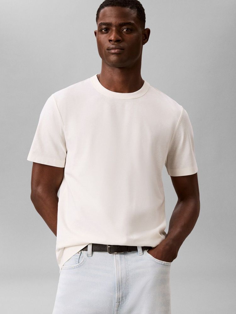 Calvin Klein T-shirt Blauw heren (SS LINEN BLEND CREW NECK - LV04LG206G.YAS) - GL Sport (Sluis)