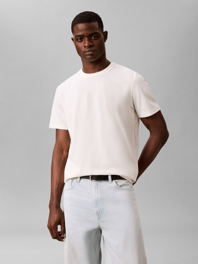 Calvin Klein T-shirt Blauw heren (SS LINEN BLEND CREW NECK - LV04LG206G.YAS) - GL Sport (Sluis)