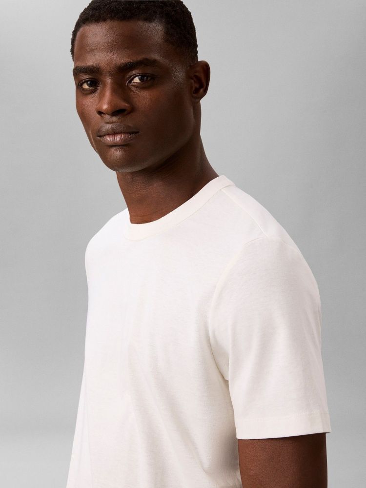 Calvin Klein T-shirt Blauw heren (SS LINEN BLEND CREW NECK - LV04LG206G.YAS) - GL Sport (Sluis)