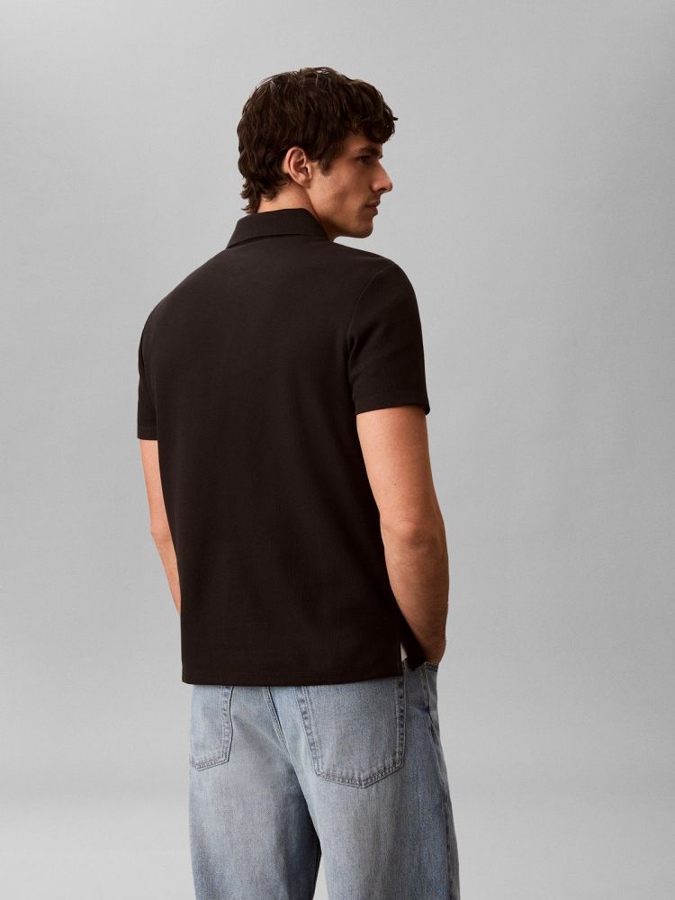 Calvin Klein Polo Antraciet heren (SS MICRO WAFFLE CLASSIC POLO - LV04RG217G.UB1) - GL Sport (Sluis)