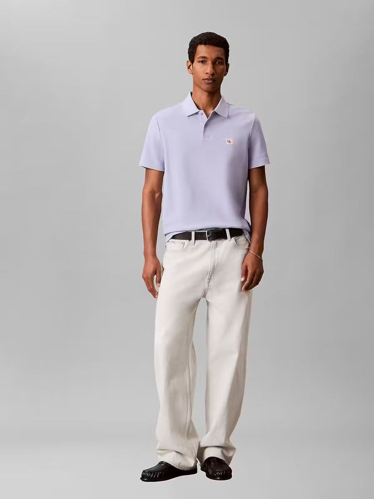 Calvin Klein Polo Lila heren (SS MICRO WAFFLE CLASSIC POLO - LV04RG217G.TKF) - GL Sport (Sluis)